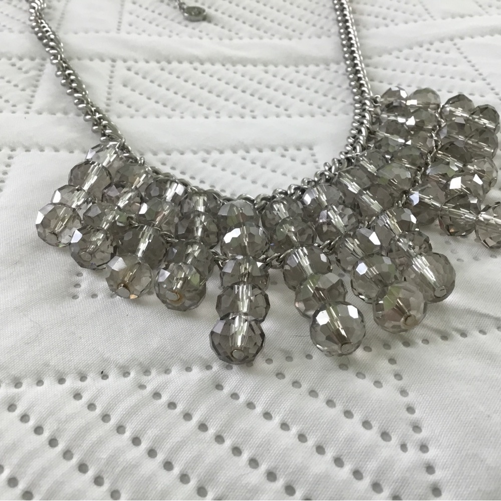 Vera Wang  - Simply Vera - Silver-Tone Crystal Bib Necklace